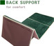Foldable Prayer Rug with Back Rest (Green)