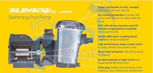 Davey SLS150 Silensor 1hp Pool Pump