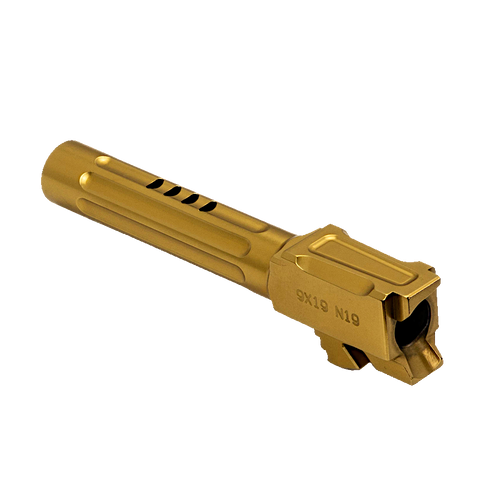 N19 Gen 3-5 9mm E Port Barrel, Gold, Level 2