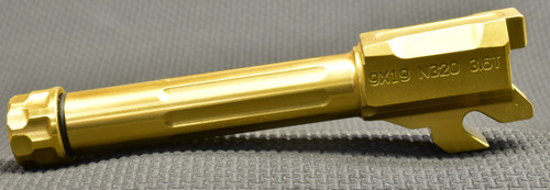 N320 Sub Compact 3.6" 9mm Threaded Barrel, Satin Gold, Level 2, "Blemished" Read Description