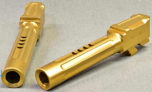 N19 Gen 3-5 9mm E Port Barrel, Gold Tin, Level 2 "Blemished" Read Description