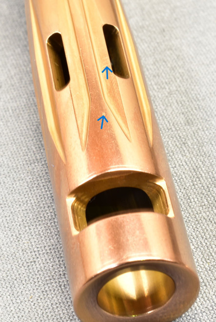 N365XL 3.7" 9mm Volcano Triple Port Bull Barrel, Copper, Level 2, "Blemished" Read Description