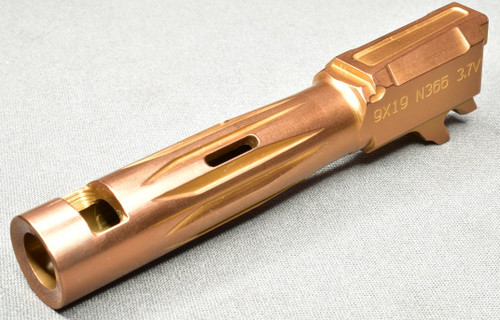 N365XL 3.7" 9mm Volcano Triple Port Bull Barrel, Copper Finish, Level 2, "Blemished" Read Description