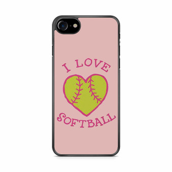 I Love Softball iPhone SE 2020 Case