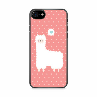 pink cute alpaca iPhone SE 2020 Case