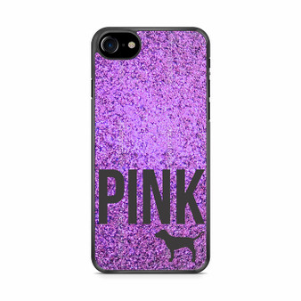 Purple Glitter Victoria's Secret iPhone SE 2020 Case