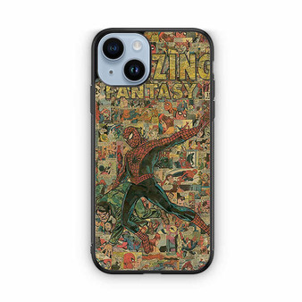 Amazing Spiderman Comic Pattern iPhone 14 Case