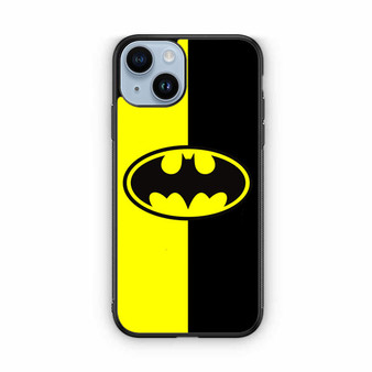 Batman Old Logo With Black & Yellow Background iPhone 14 Case