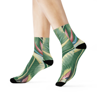 Beautiful Leaf Art Crew Crew Socks