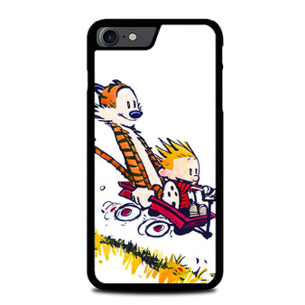 Calvin and Hobbes Riding Imagination Car iPhone SE 2022 Case