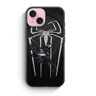black spiderman logo iPhone 15 Case