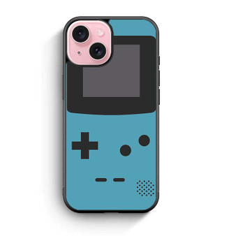 blue custom gameboy iPhone 15 Case