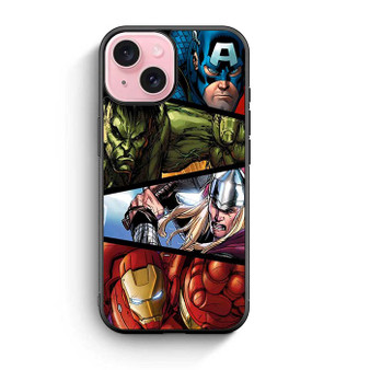 Captain America and Hulk and Thor and Iron man iPhone 15 Case