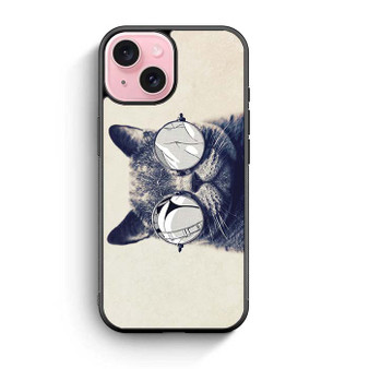 cat hipster iPhone 15 Case