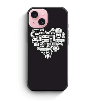 Gaming Stick in Hearth Pattern iPhone 15 Case