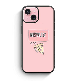 Netflix and Pizza iPhone 15 Case