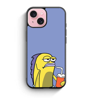 Spongebob Square Pants a Drinking Fish iPhone 15 Case