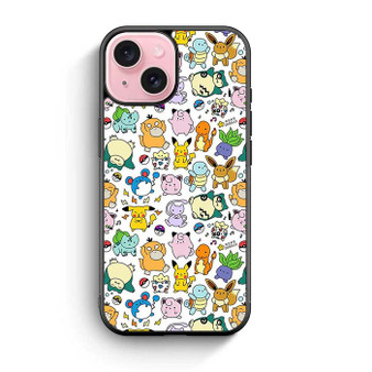 Pokemon Cute Collage iPhone 15 Case