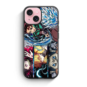 Demon Slayer Tanjiro Zenitsu Nezuko Inosuke iPhone 15 Case