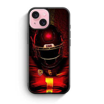 USC Trojan Red Fire iPhone 15 Case