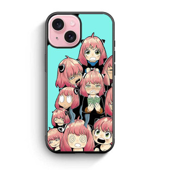 Anya Forger Cute Faces iPhone 15 Case