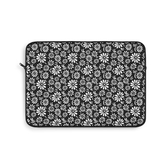 Black & White Floral Laptop Sleeve