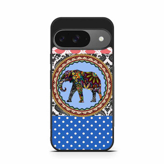 elephant aztec floral art Google Pixel 9 Case