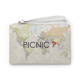 Picnic World Map Clutch Bag