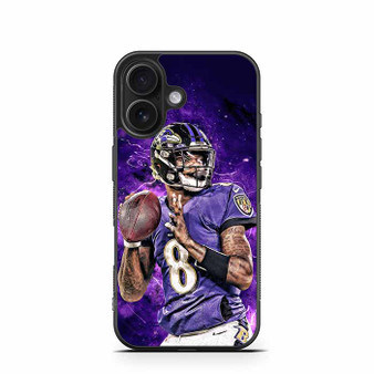 Baltimore Ravens Lamar Jackson iPhone 16 Case