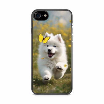 Cute puppy catching butterfly iPhone SE 2020 Case