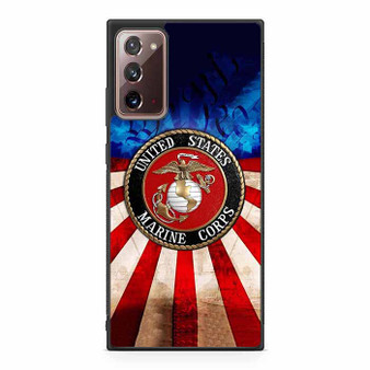 United States Marine Corps on USA Flag Samsung Galaxy Note 20 5G Case