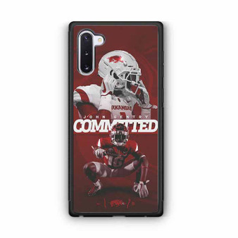 Arkansas razorbacks John Gentry Samsung Galaxy Note 10 Case