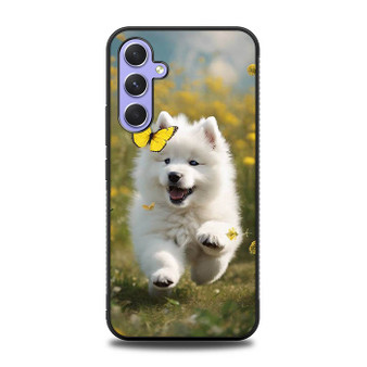Cute puppy catching butterfly Samsung Galaxy A54 5G Case