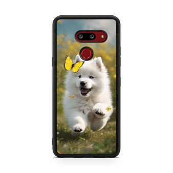 Cute puppy catching butterfly LG G8 ThinQ Case