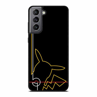 Pikachu pokemon line Samsung Galaxy S21 Case