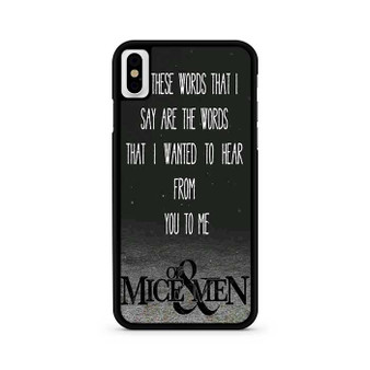 Of Mice & Men Lyrics 11 iPhone X / XS | iPhone XS Max Case
