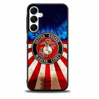 United States Marine Corps on USA Flag Samsung Galaxy A16 5G Case