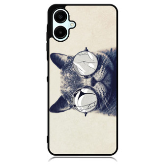 cat hipster Samsung Galaxy A06 Case