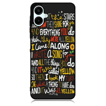 Coldplay Lyrics 2 Samsung Galaxy A06 Case