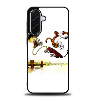 Calvin and Hobbes Playing Together Samsung Galaxy A36 5G Case