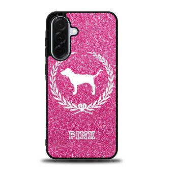Glitter Pink Dog Logo Samsung Galaxy A36 5G Case