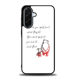 Winnie the pooh love quote Samsung Galaxy A36 5G Case