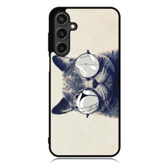 cat hipster Samsung Galaxy A55 Case