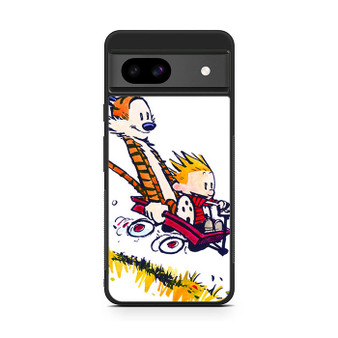 Calvin and Hobbes Riding Imagination Car Google Pixel 8a Case
