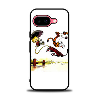 Calvin and Hobbes Playing Together Google Pixel 9a Case