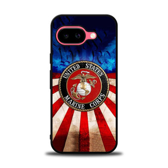 United States Marine Corps on USA Flag Google Pixel 9a Case