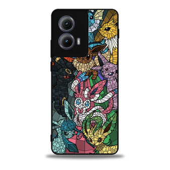 Pokemon in Glass Art Motorola Moto Edge 5G 2024/ Moto Edge 5G 2025 Case