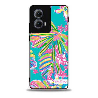 Lilly Pulitzer Summer Palm Motorola Moto Edge 5G 2024/ Moto Edge 5G 2025 Case