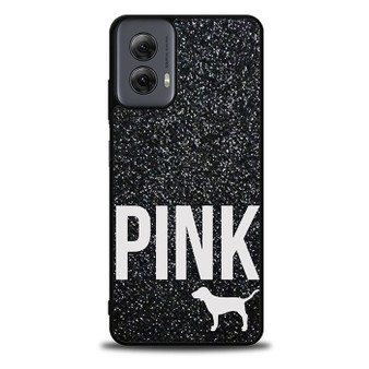 Black Glitter Victoria's Secret Motorola Moto G Power 5G 2024/ Moto G Power 5G 2025 Case