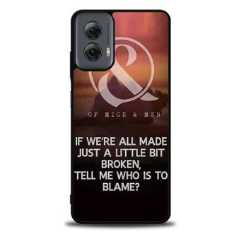 Of Mice & Men Lyrics 9 Motorola Moto G Power 5G 2024/ Moto G Power 5G 2025 Case